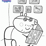 Peppa Pig and George free coloring images pages to print