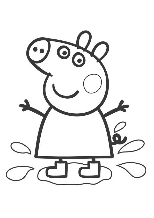 Peppa Pig And George Free Coloring Images Pages To Print