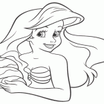 Ariel little mermaid free coloring pages 