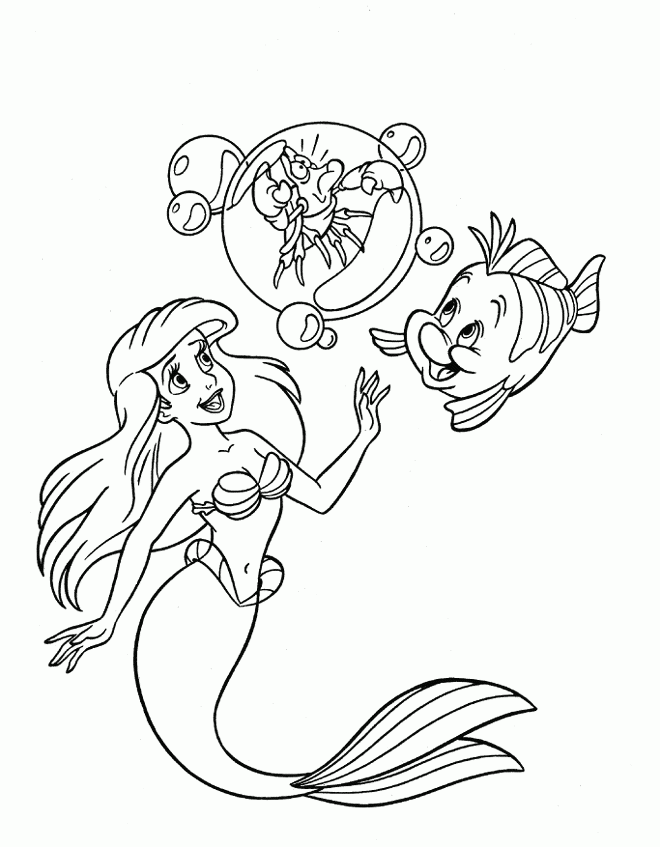 Ariel little mermaid free printable coloring pages