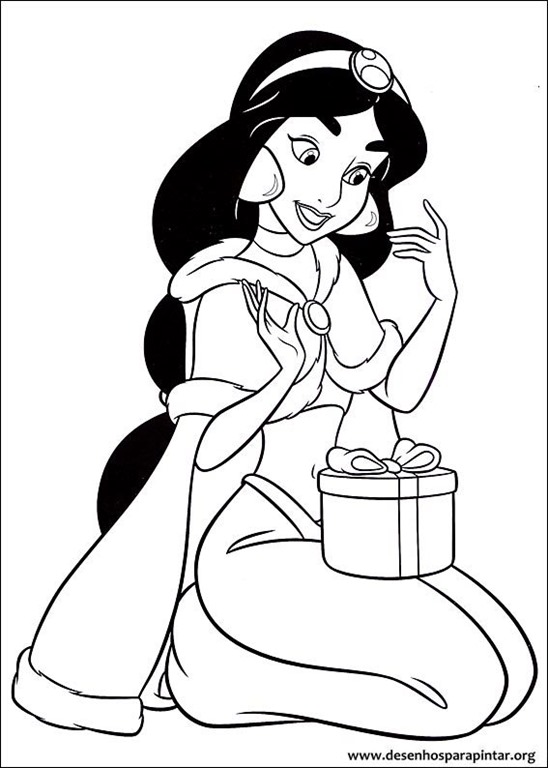 Disney Princess Christmas printable coloring pages - Colorpages.org