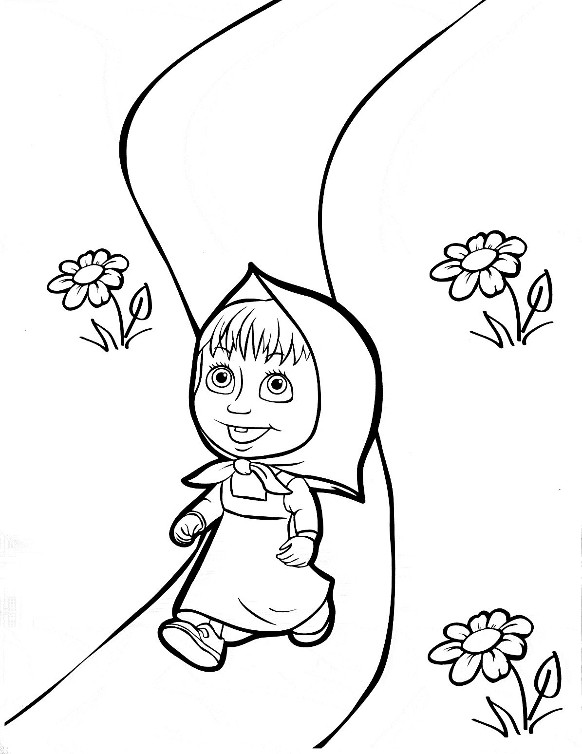 Masha and the Bear free printable coloring pages color print
