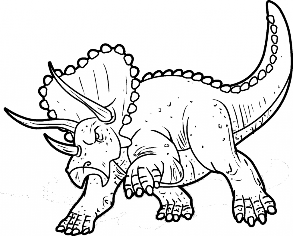 Dinosaur free coloring pages to print T-rex, Raptor ...