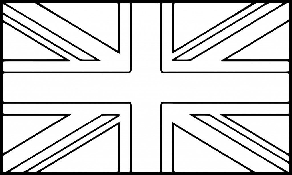 United Kingdom flag printable coloring page