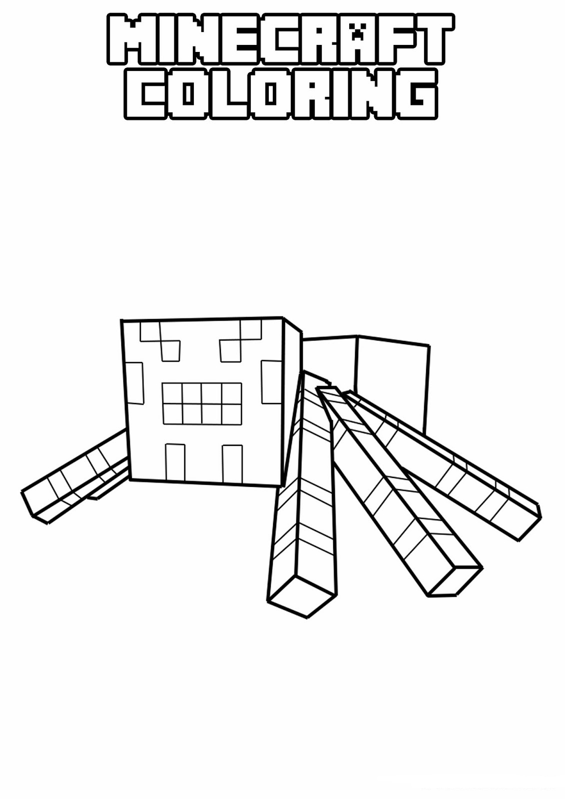 Minecraft Steve, Creeper, Enderman free printable coloring pages – Colorpages.org