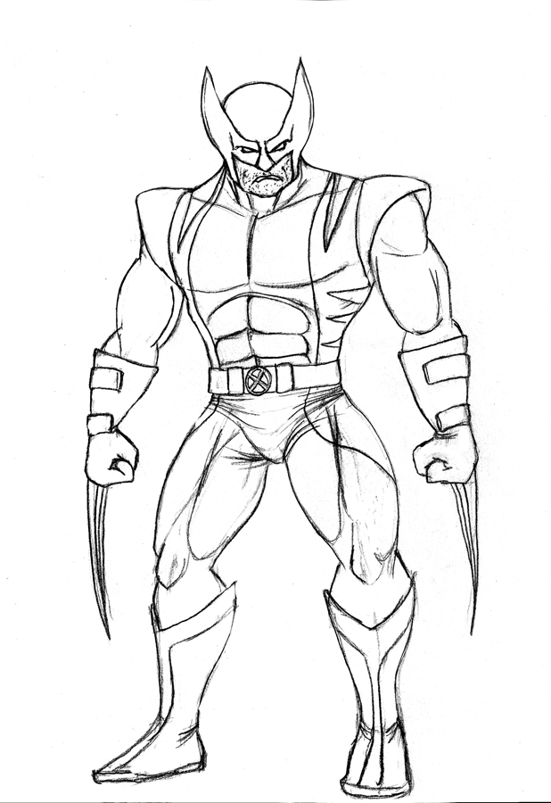 Wolverine Logan free coloring pages to print – Colorpages.org