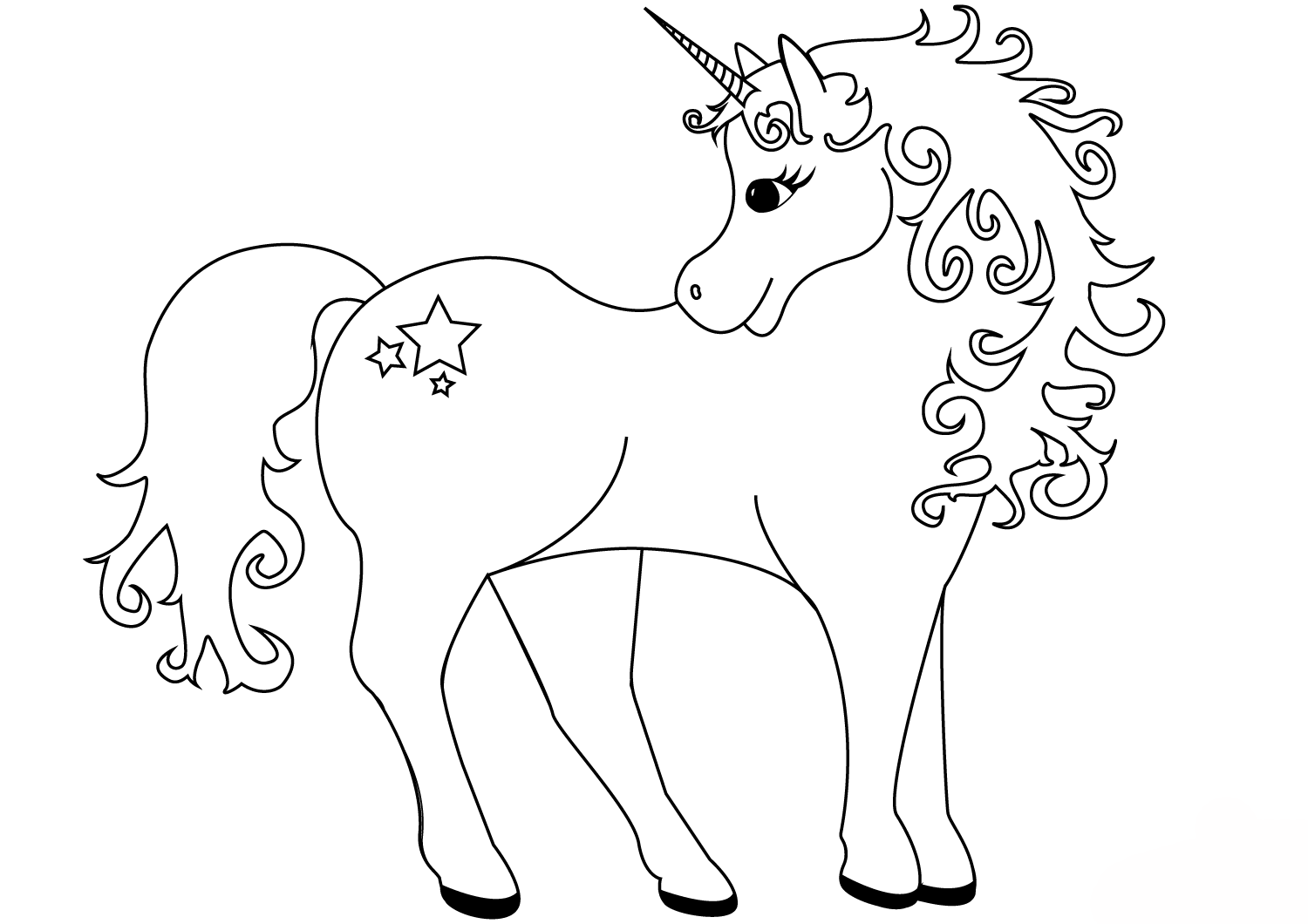 Unicorn free printable coloring pages - Colorpages.org