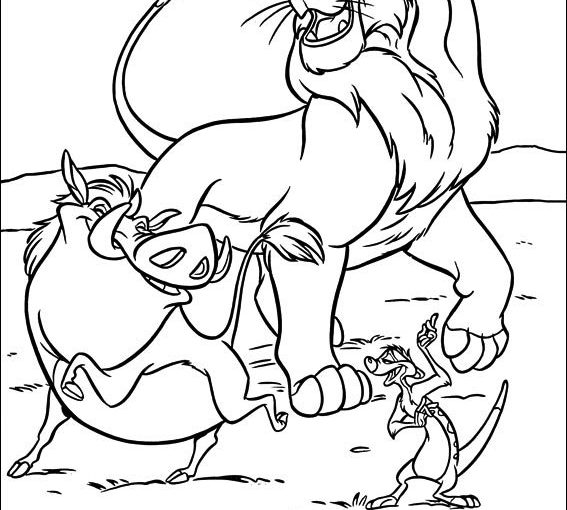 Lion King - free printable coloring pages with Simba, Mufasa, Timon, Pumba