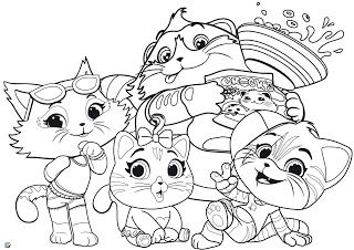 44 Cats free printable coloring pages