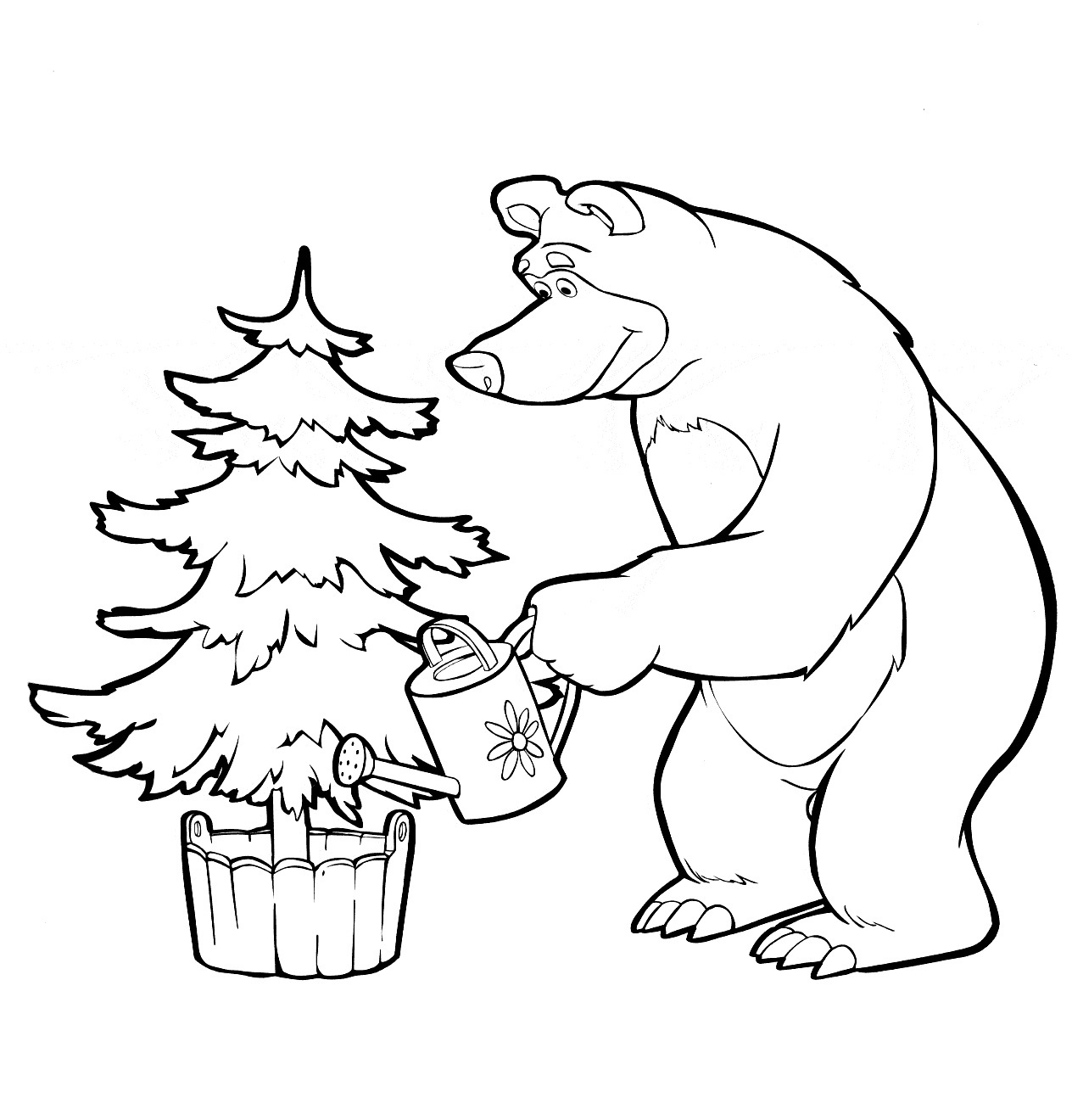 Masha and the Bear free printable coloring pages color print ...