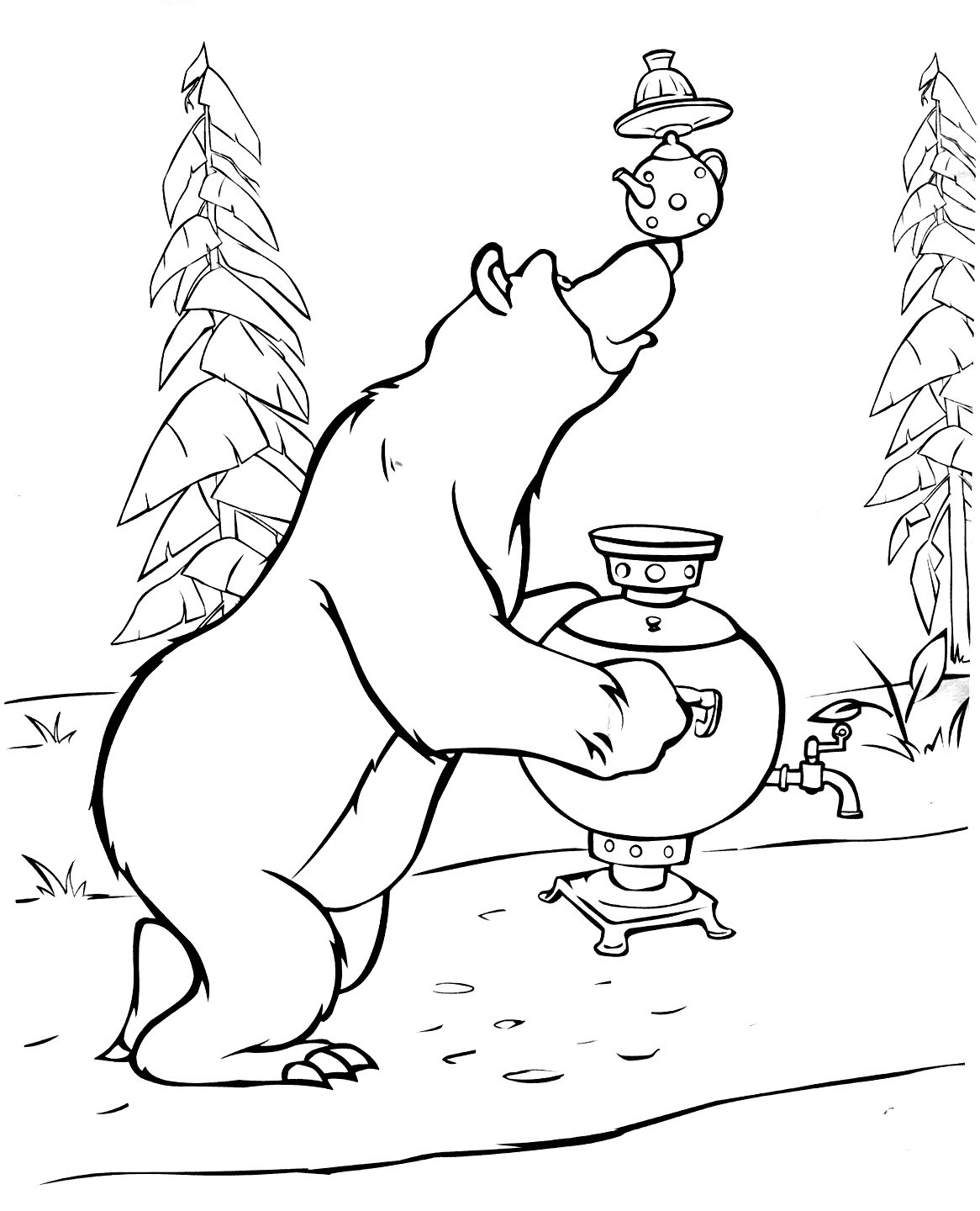 Masha and the Bear free printable coloring pages color print ...