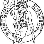 Get for free the Boston Celtics NBA logo coloring page
