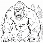 King Kong free coloring pages